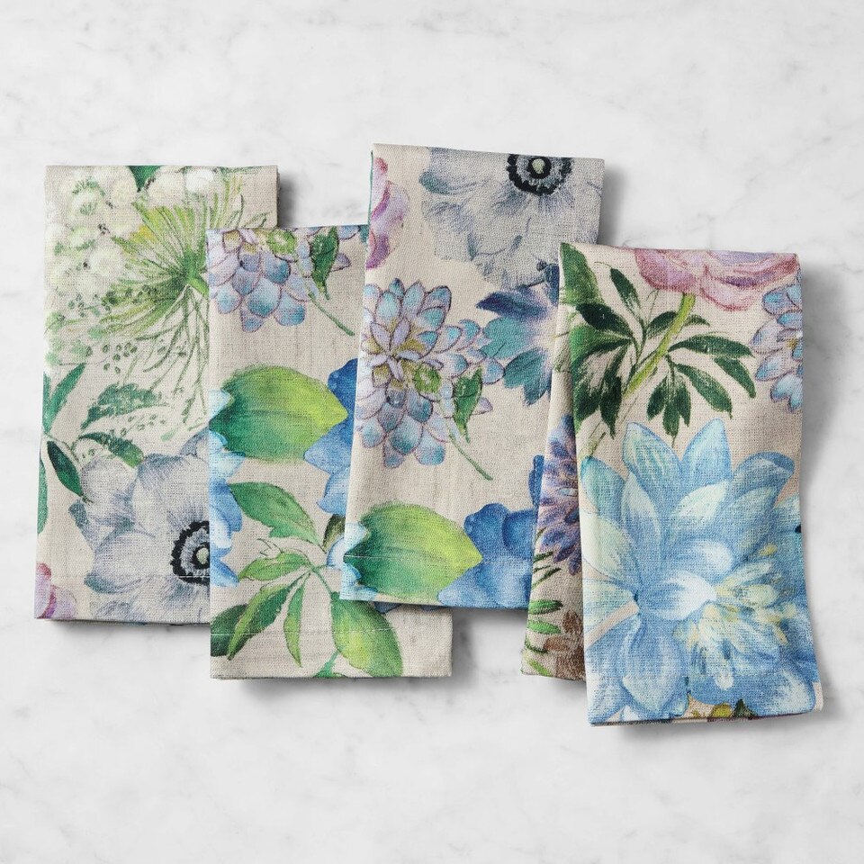 La Vie en Bleu Napkins, Set of 4 Williams Sonoma Australia